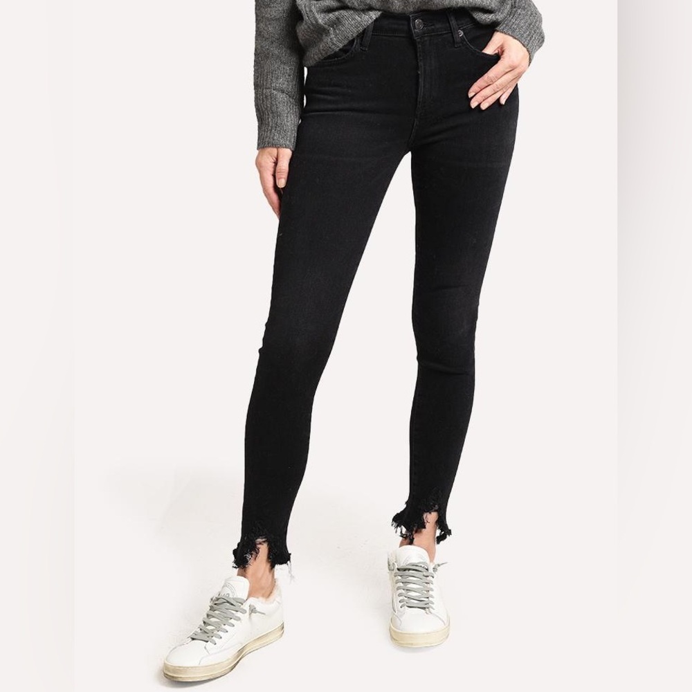 AGOLDE Sophie Crop High Rise‎ Black Denim Jeans Size 29